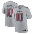 New England Patriots Drake Maye Nike Gray Atmosphere Fashion Game Jersey