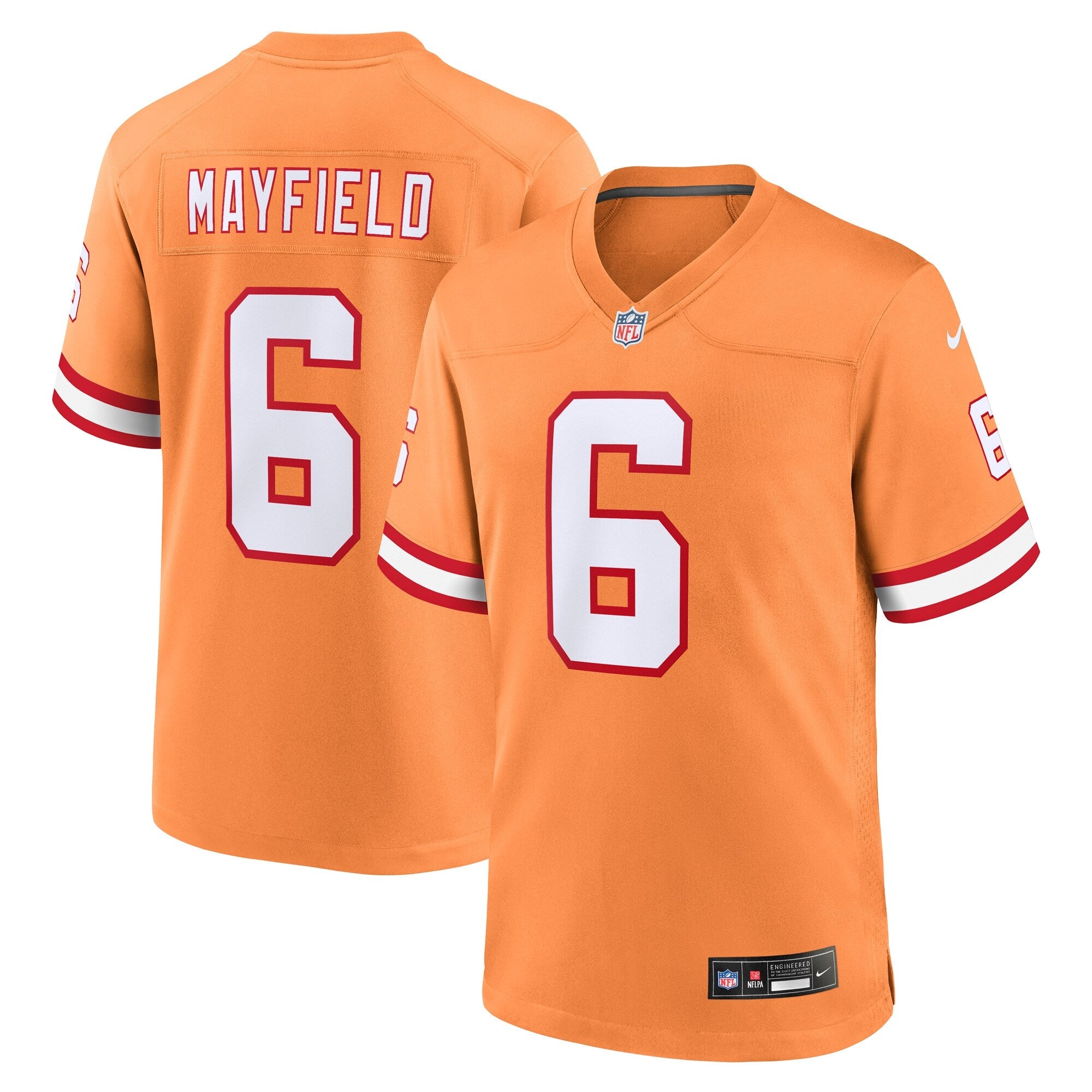Tampa Bay Buccaneers Baker Mayfield Nike Orange Throwback Game Jersey