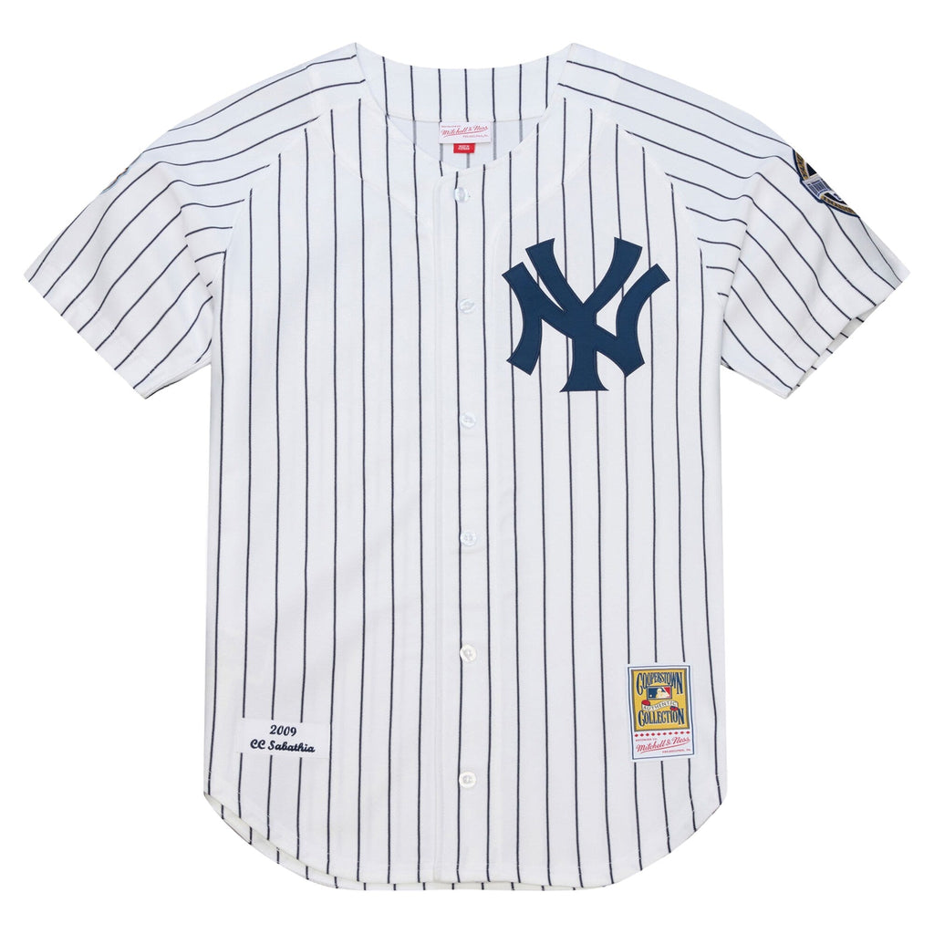 New York Yankees CC Sabathia Mitchell & Ness White 2009 Cooperstown Collection Authentic Jersey