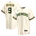 Milwaukee Brewers Bob Uecker Nike Cream Home Retired Player Replica Jersey