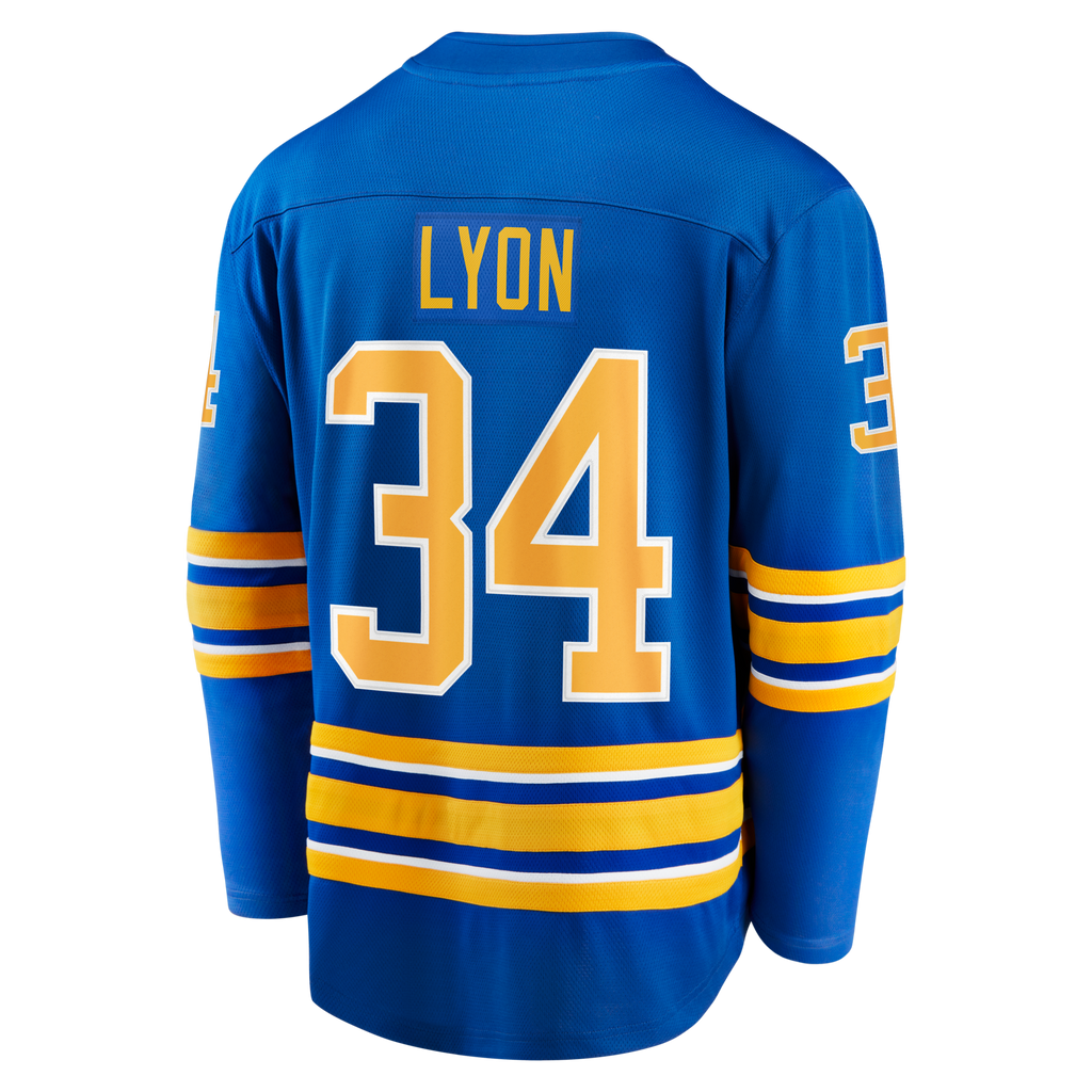 Buffalo Sabres Alex Lyon Fanatics Royal Home Breakaway Jersey
