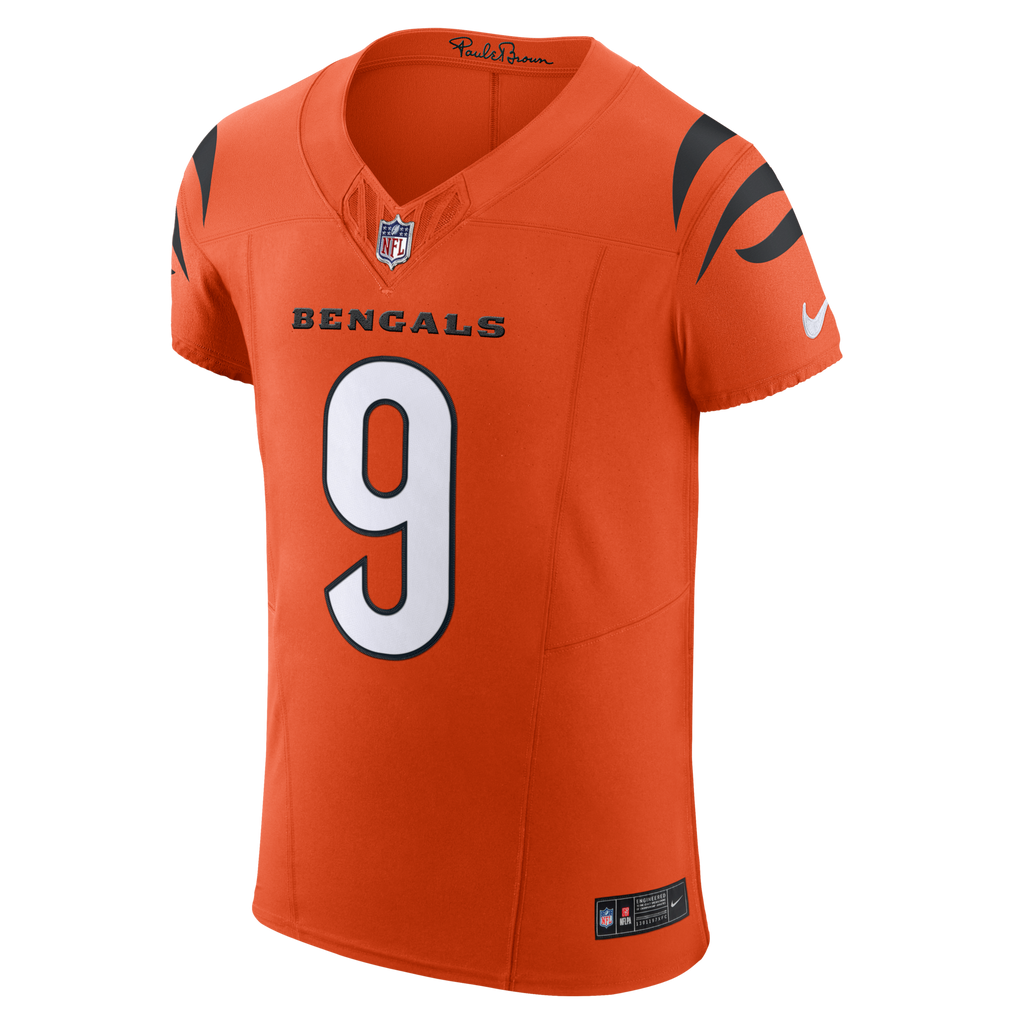 Cincinnati Bengals Joe Burrow Nike Orange Team Vapor F.U.S.E. Elite Jersey