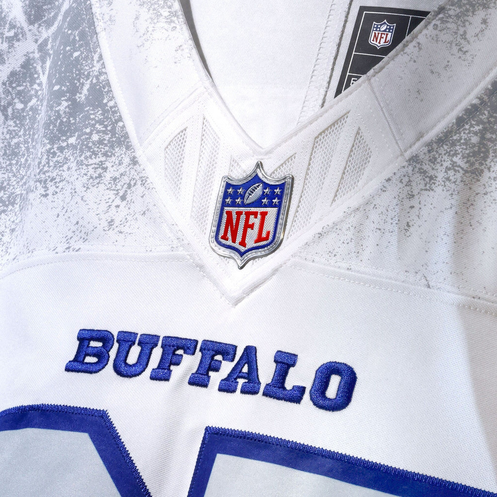 Buffalo Bills Josh Allen Nike White 2025 Rivalries Collection Stitched Limited Jersey