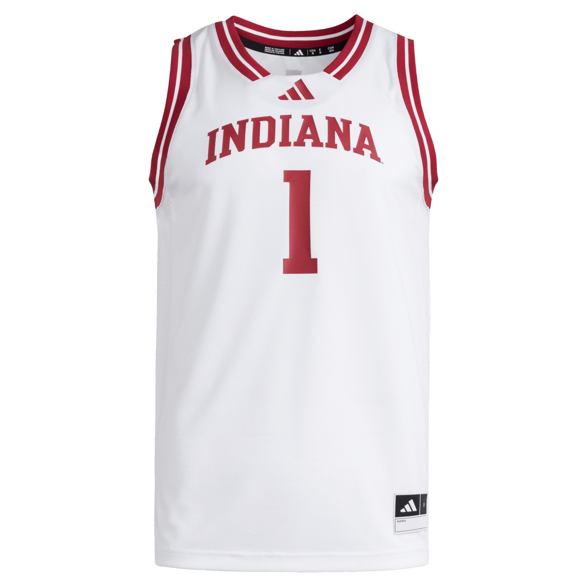 adidas #1 White Indiana Hoosiers Replica Swingman Jersey