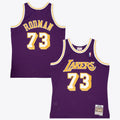 Los Angeles Lakers Mitchell & Ness Dennis Rodman 1998 Road Authentic Jersey - Purple