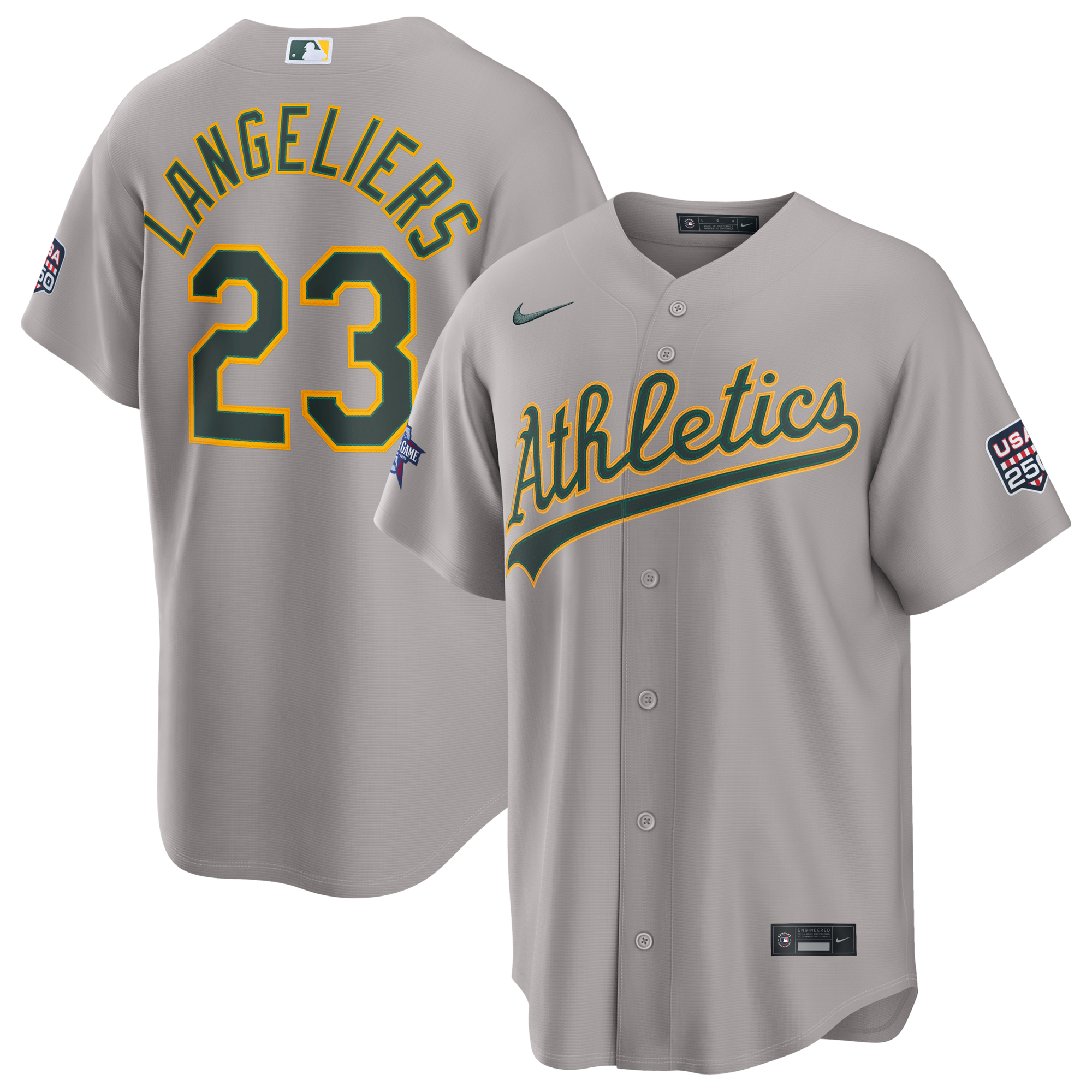 2026 All-Star Game Athletics Shea Langeliers Nike Gray Replica Jersey