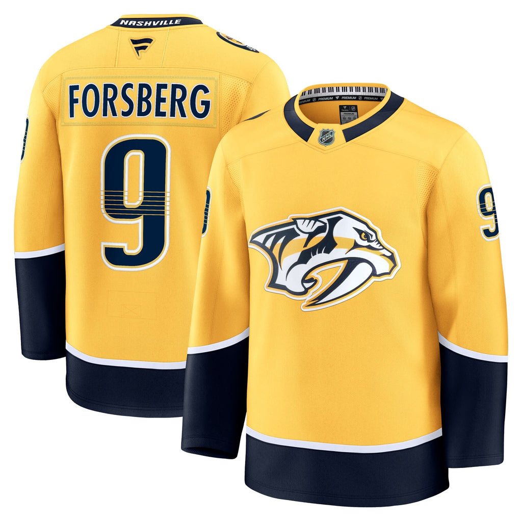 Nashville Predators Filip Forsberg Fanatics Gold Home Premium Jersey