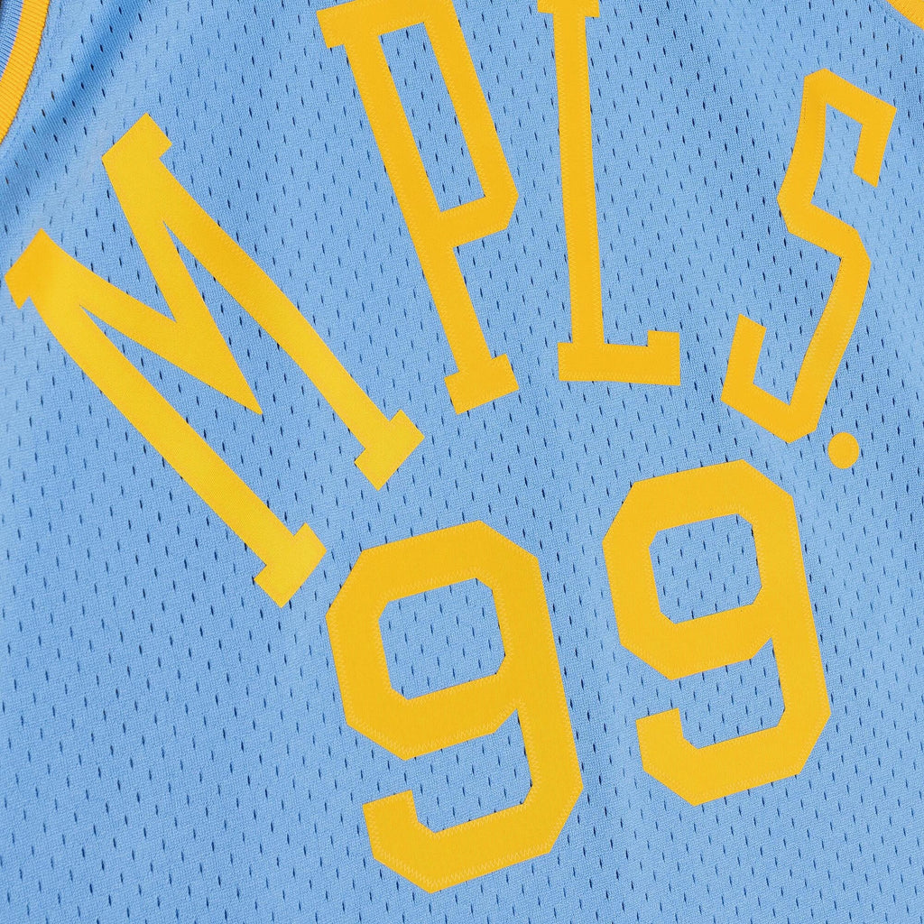 Los Angeles Lakers Mitchell & Ness George Mikan 1948 Dark Authentic Jersey - Columbia Blue