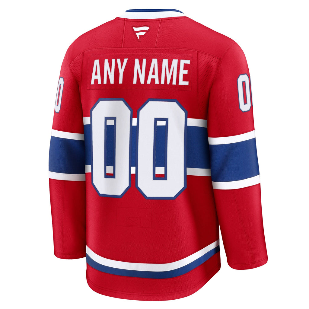 Montreal Canadiens Fanatics Red Home Premium Custom Jersey
