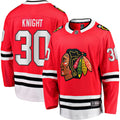Chicago Blackhawks Spencer Knight Fanatics Red Home Breakaway Jersey