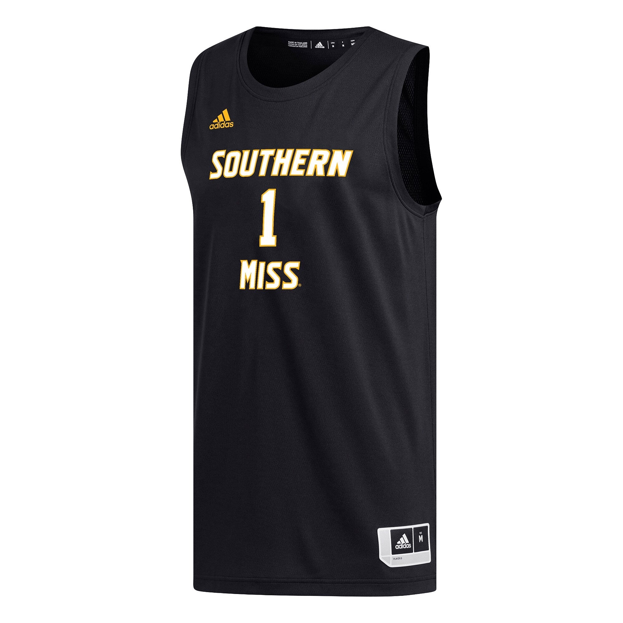 adidas #1 Black Southern Miss Golden Eagles Replica Basketball Jersey