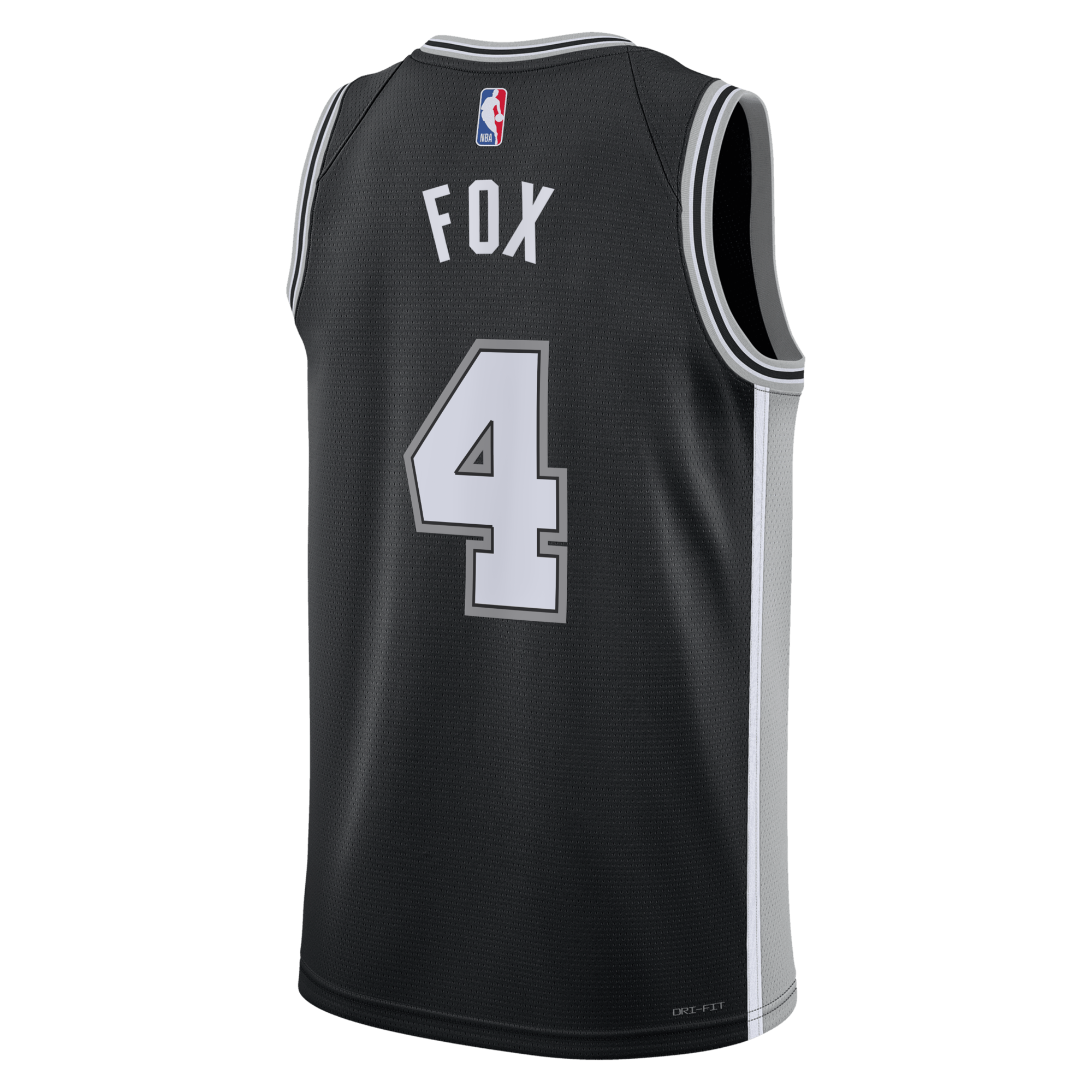 San Antonio Spurs Nike Icon Edition Swingman Jersey - Black - De'Aaron Fox