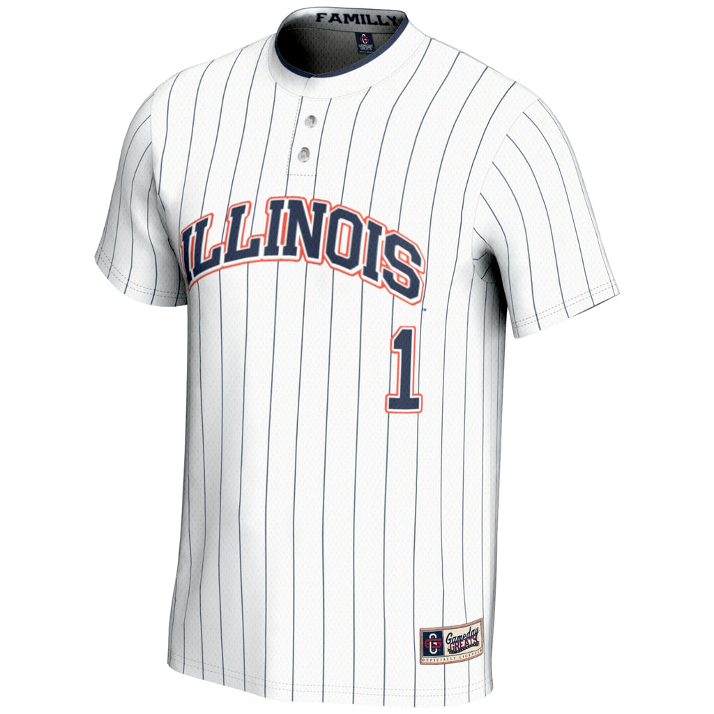 GameDay Greats #1 White Illinois Fighting Illini Lightweight Softball Jersey