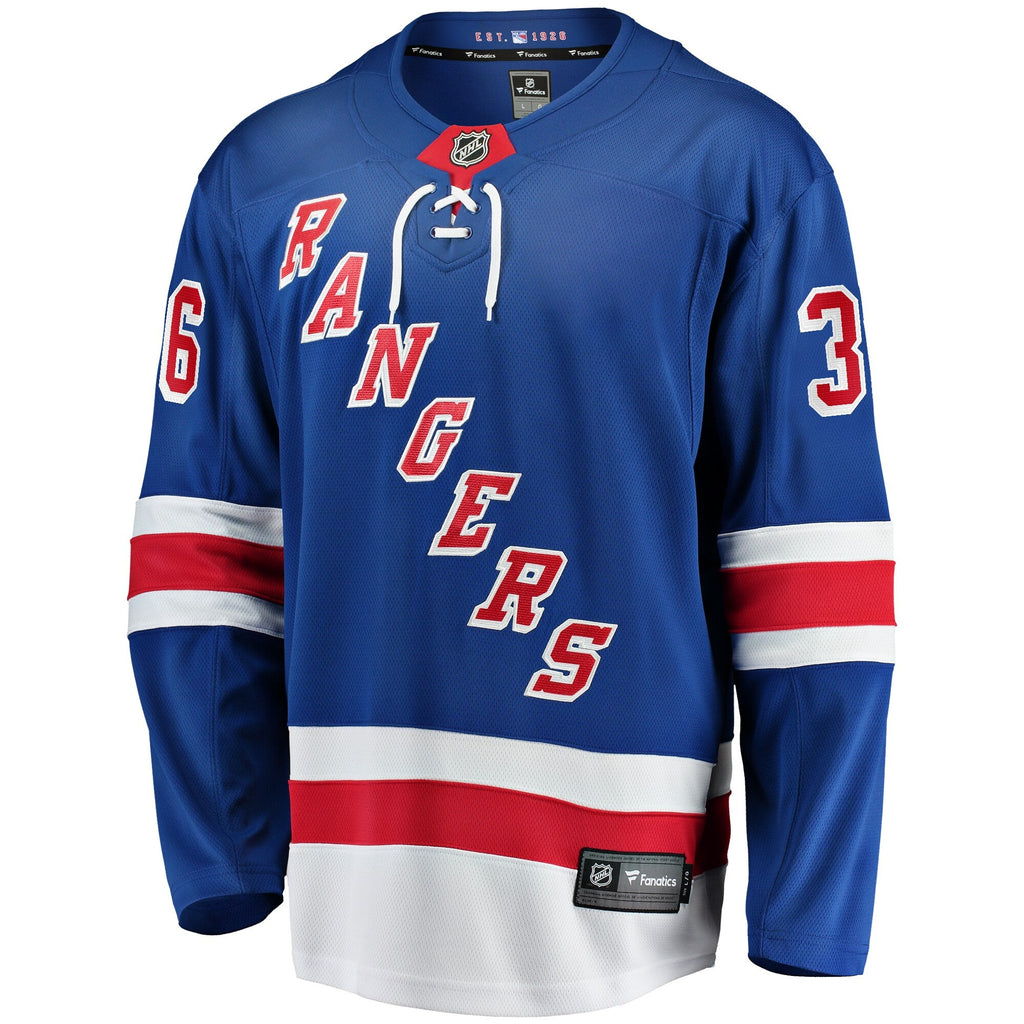 New York Rangers Anton Blidh Fanatics Blue Home Breakaway Jersey