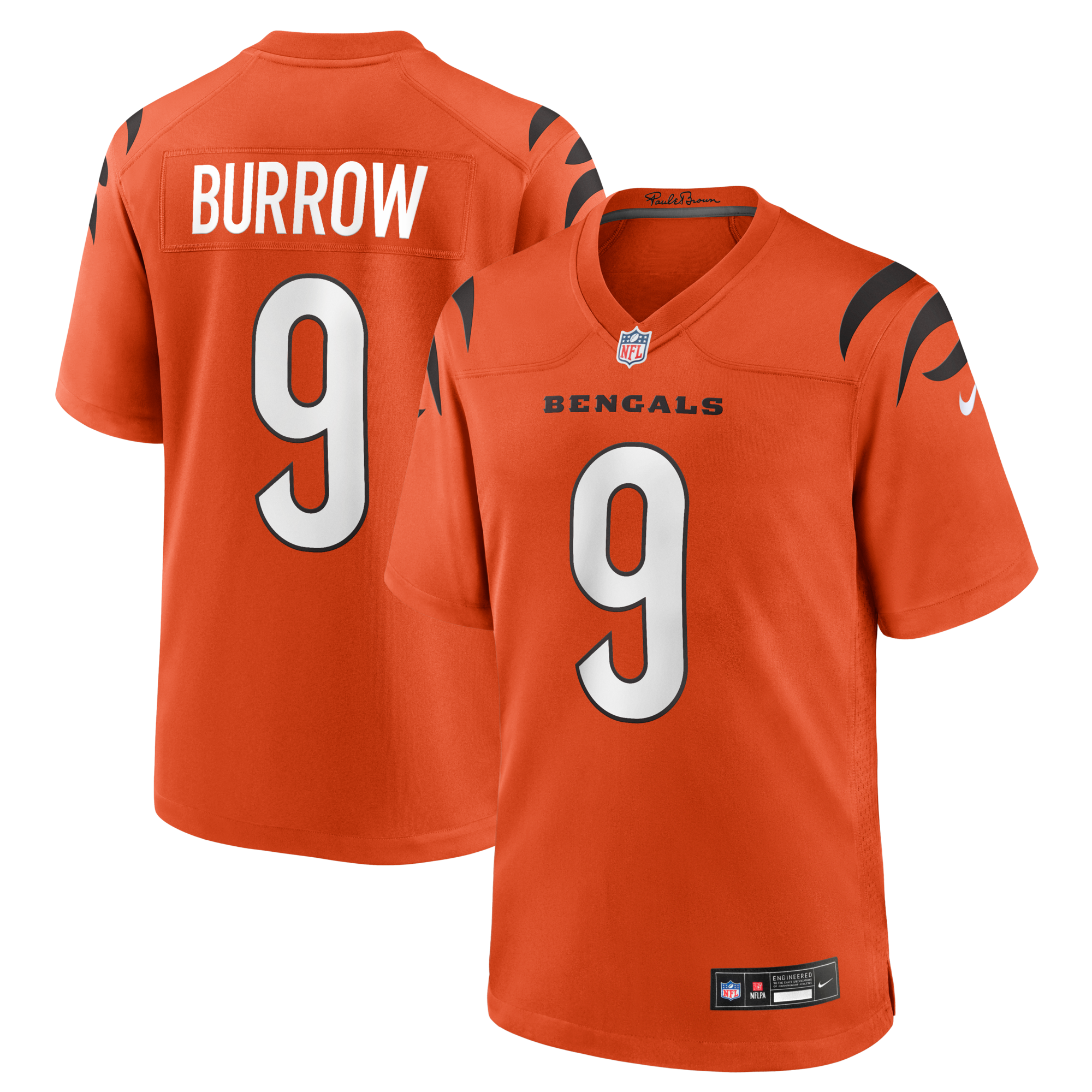 Cincinnati Bengals Joe Burrow Nike Orange Alternate Game Jersey