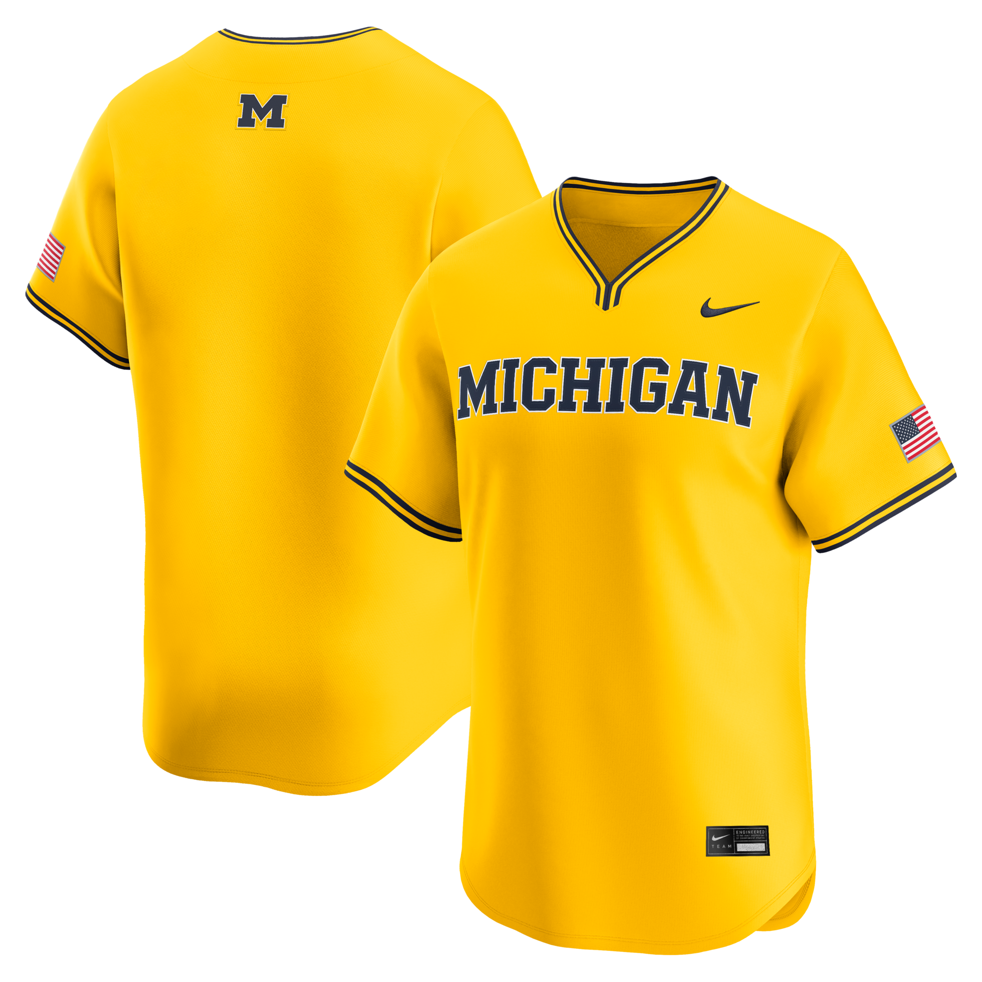 Nike Maize Michigan Wolverines Alternate Limited Baseball Jersey