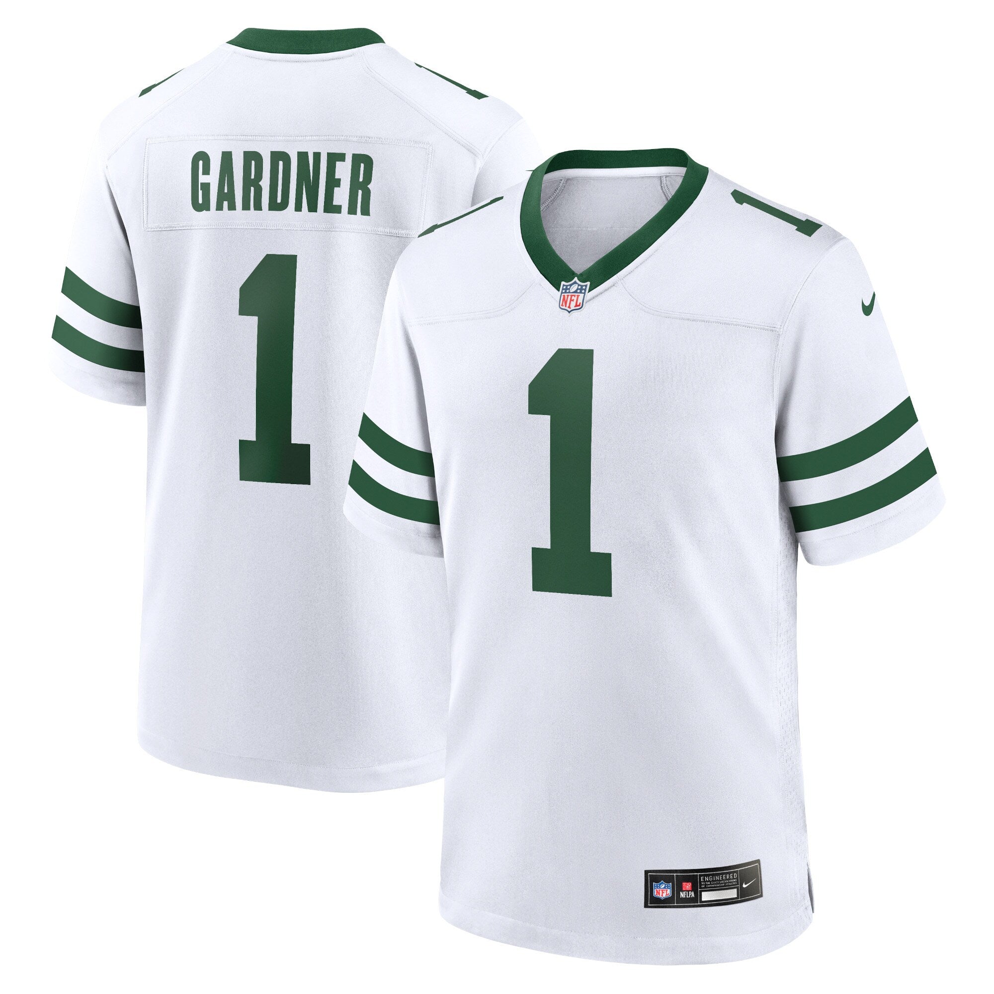 New York Jets Ahmad Sauce Gardner Nike Legacy White Game Jersey