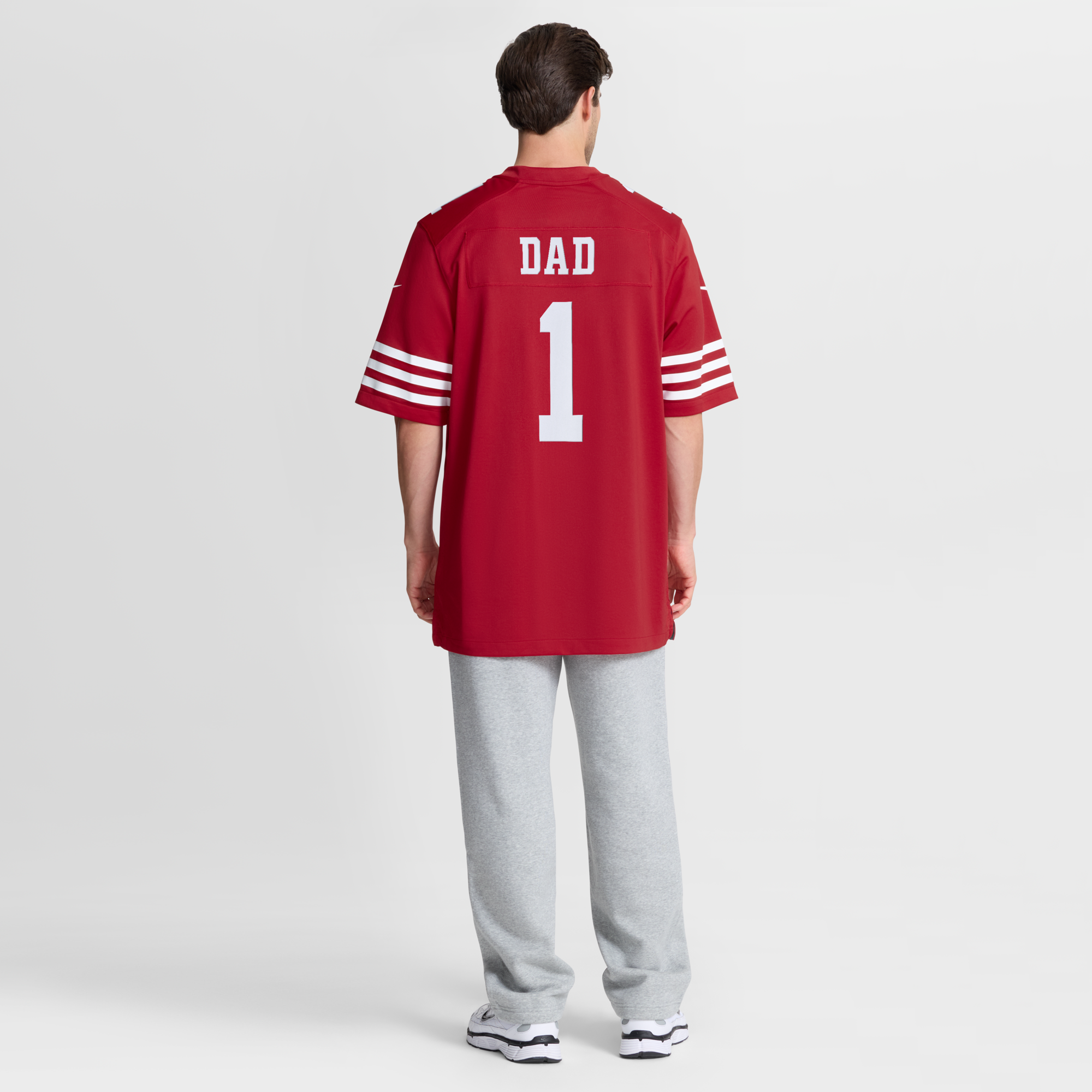 San Francisco 49ers Number 1 Dad Nike Scarlet Game Jersey