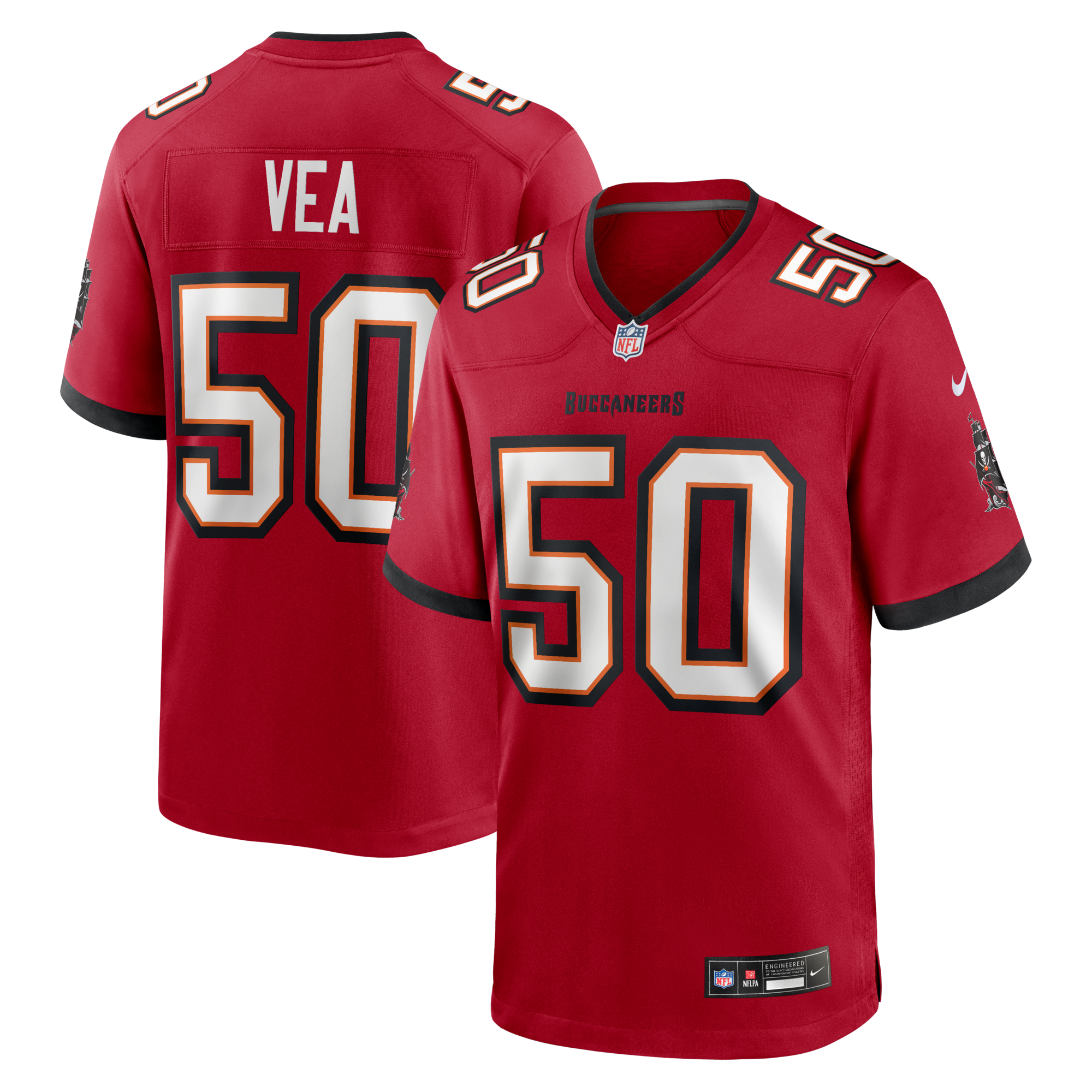 Tampa Bay Buccaneers Vita Vea Nike Red Game Jersey