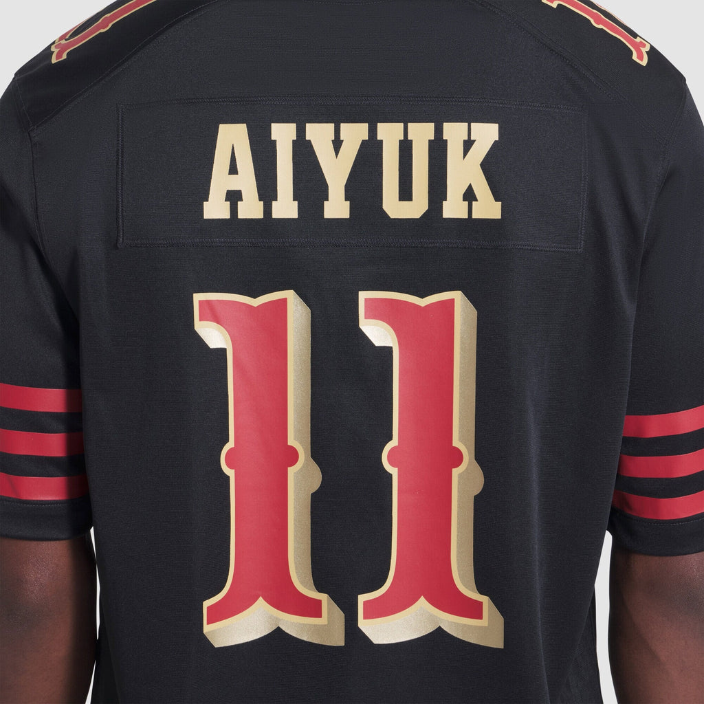 San Francisco 49ers Brandon Aiyuk Nike Black 2025 Rivalries Collection Game Jersey