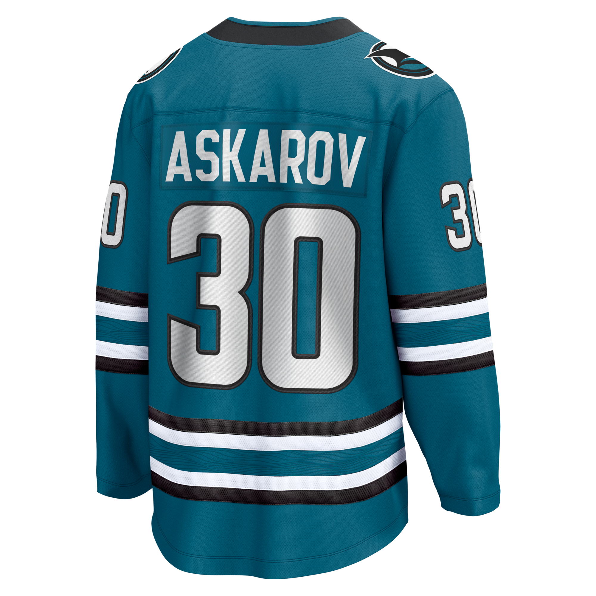 San Jose Sharks Yaroslav Askarov Fanatics Teal Home Breakaway Jersey