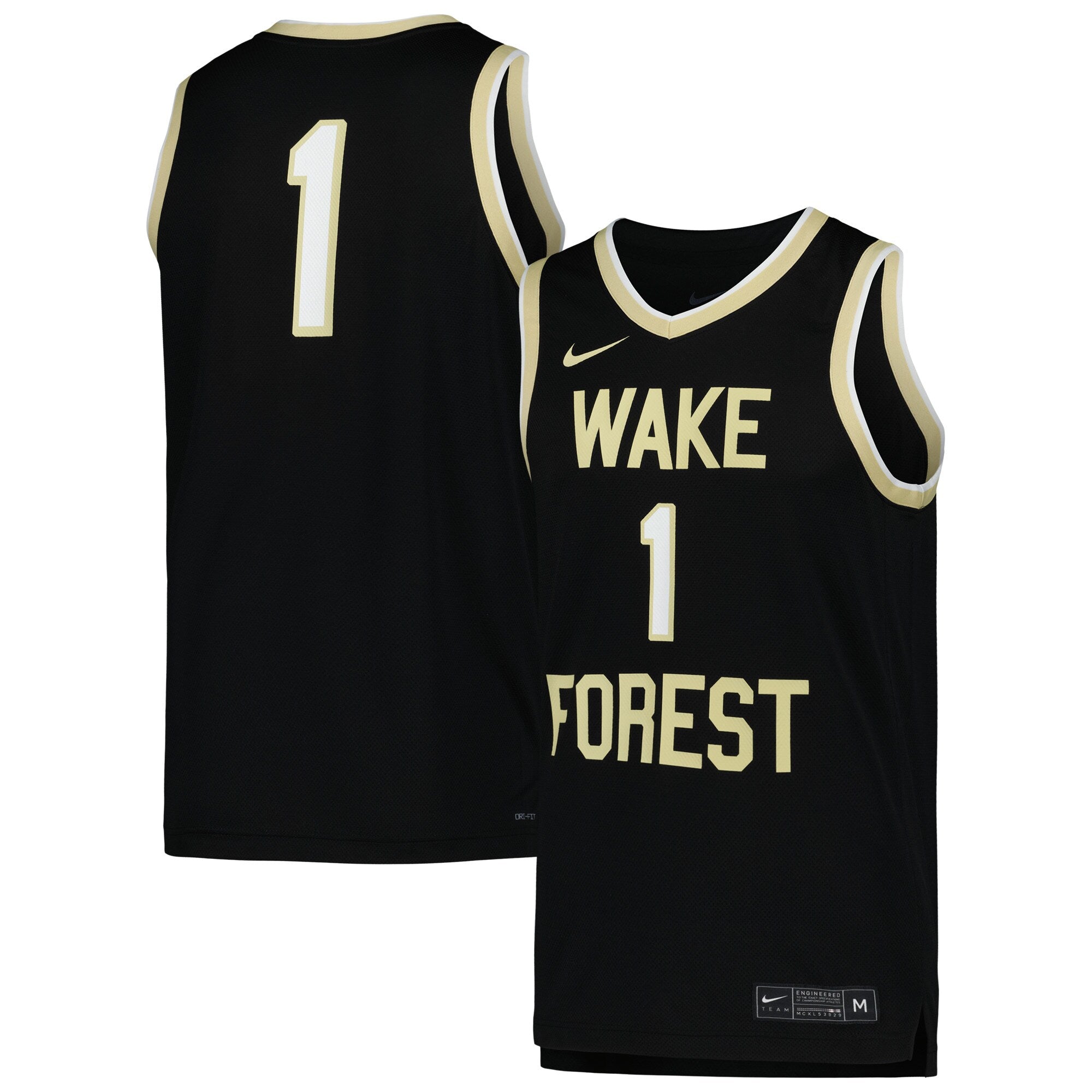 Nike Black Wake Forest Demon Deacons Replica Basketball Jersey