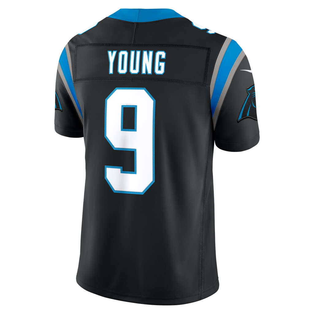 Carolina Panthers Bryce Young Nike Black Team Vapor F.U.S.E. Stitched Limited Jersey