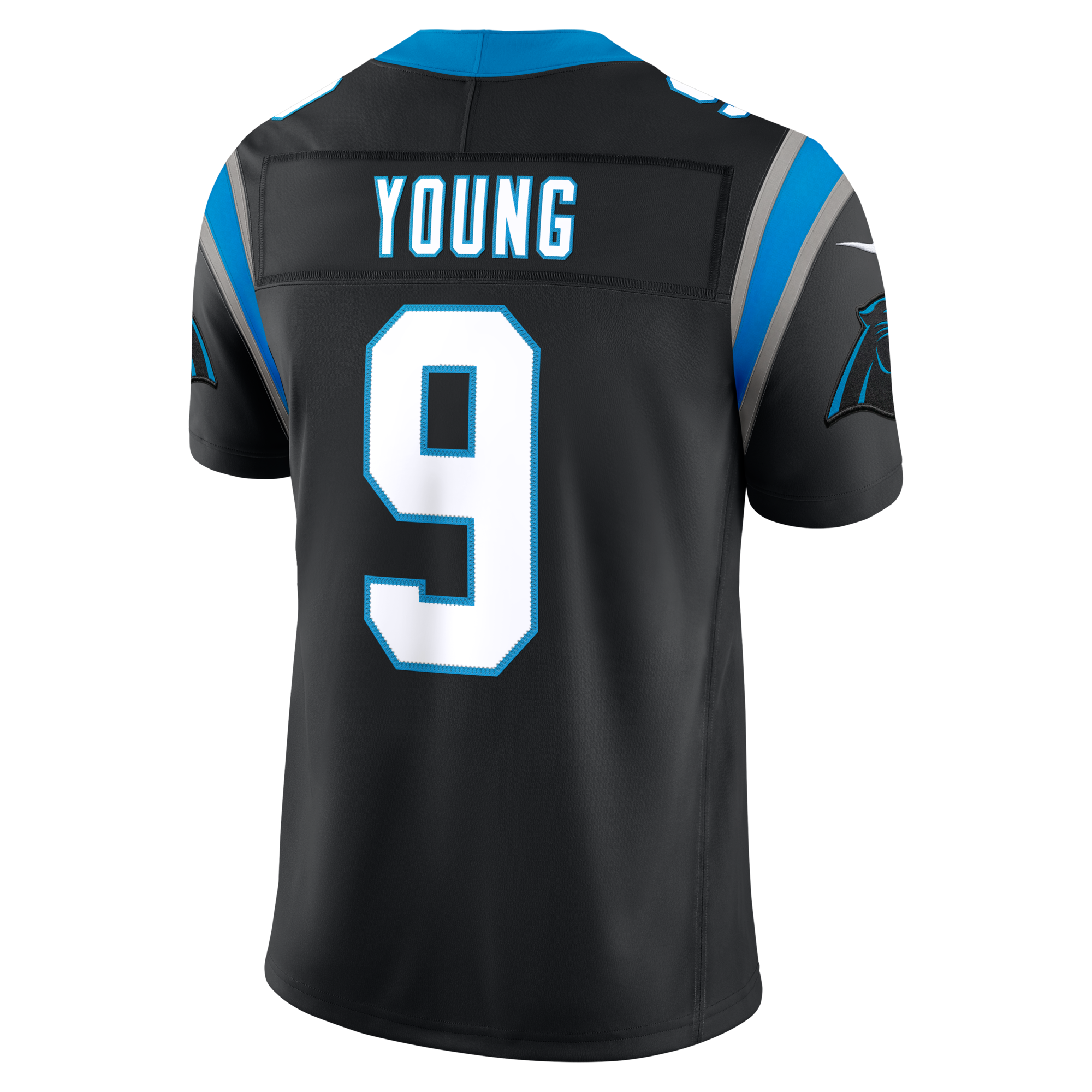 Carolina Panthers Bryce Young Nike Black Team Vapor F.U.S.E. Stitched Limited Jersey