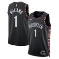 Brooklyn Nets Nike 2025/26 City Edition Swingman Jersey - Black - Ziaire Williams