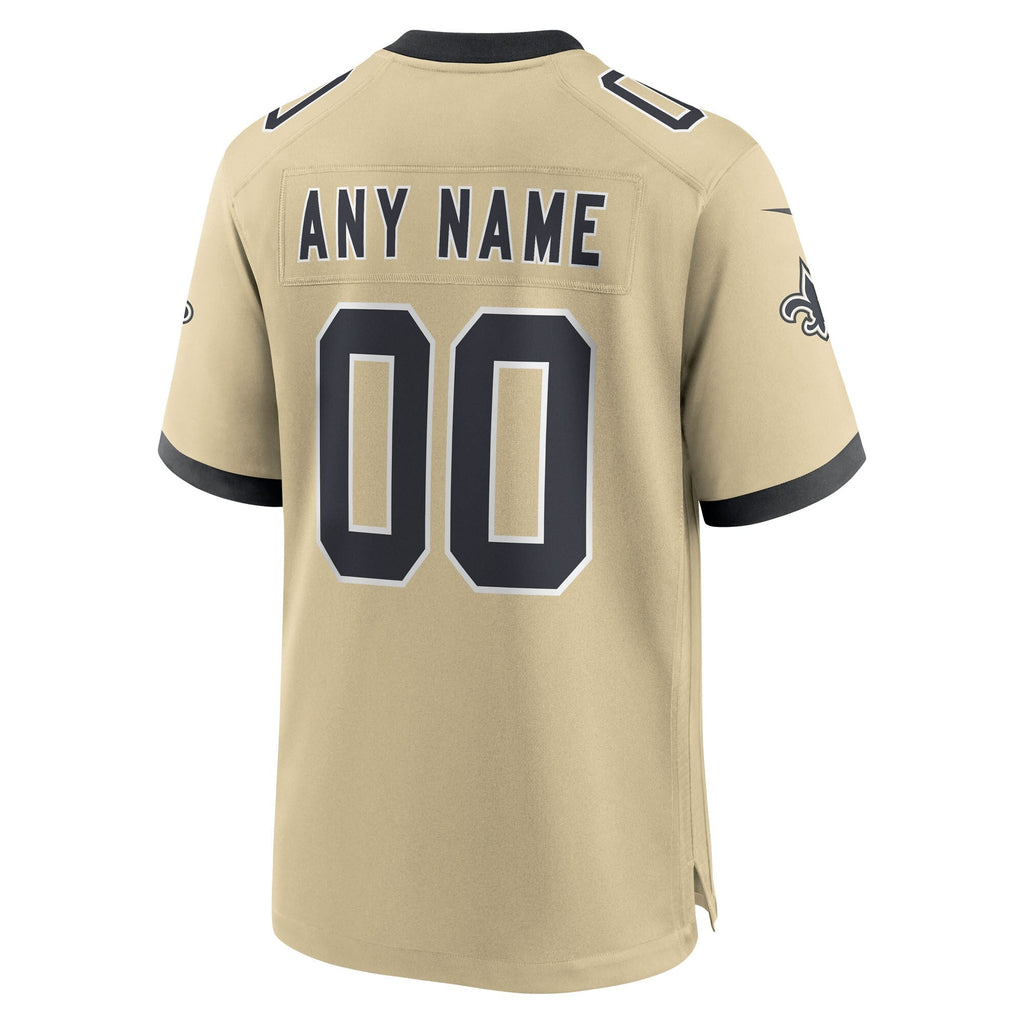 New Orleans Saints Nike Gold Gameday Golds Alternate Custom Game Jersey