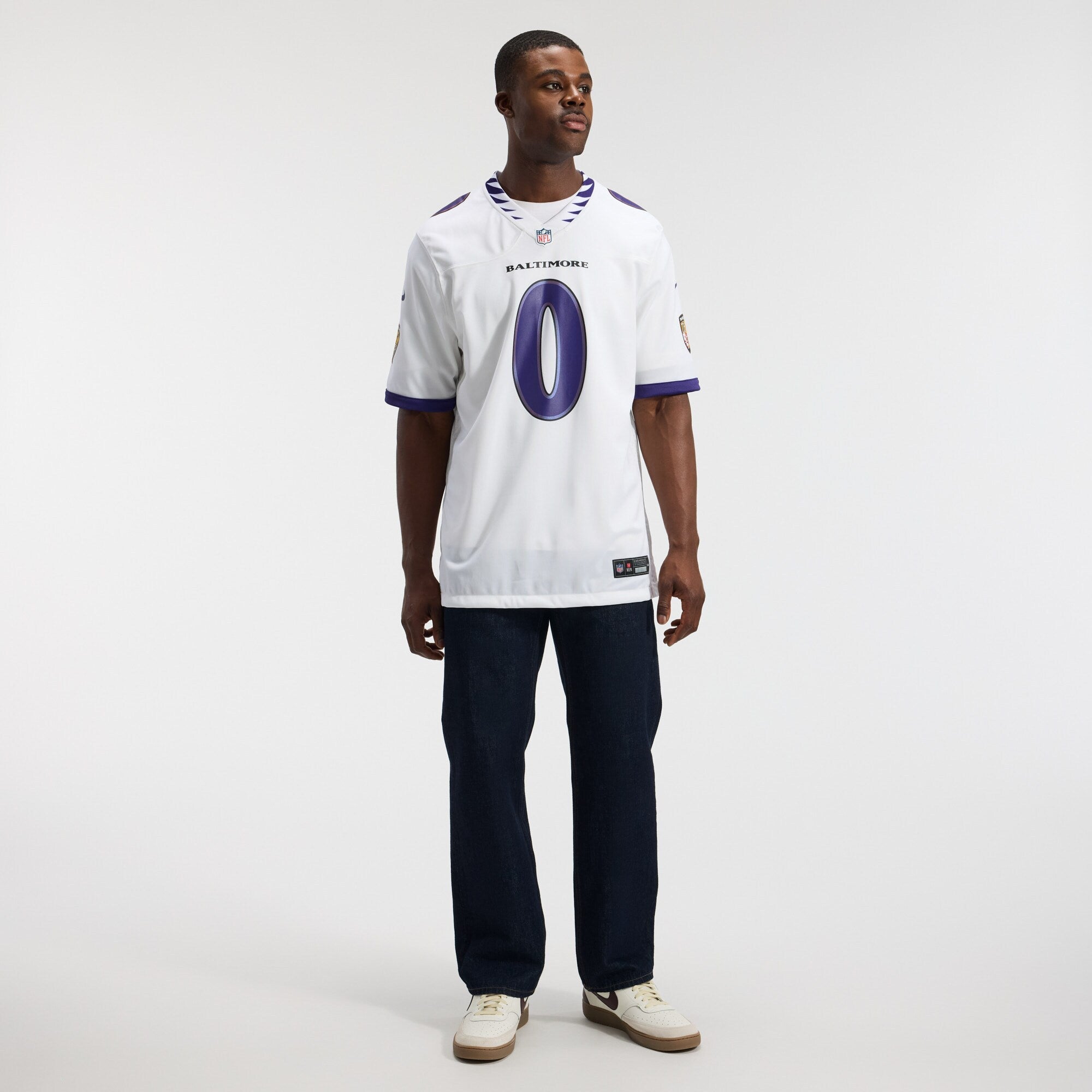 Baltimore Ravens Roquan Smith Nike White Game Jersey