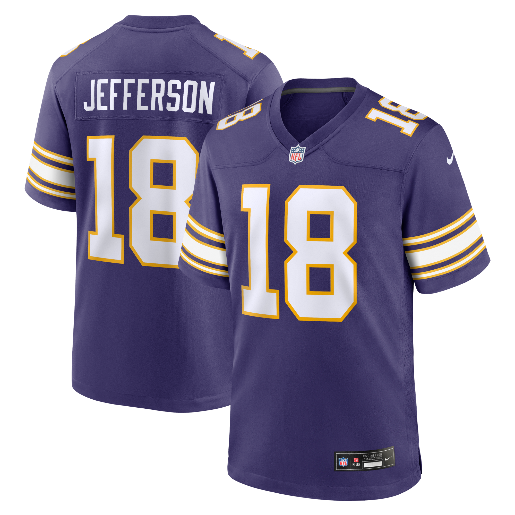 Minnesota Vikings Justin Jefferson Nike Purple Classic Player Game Jersey
