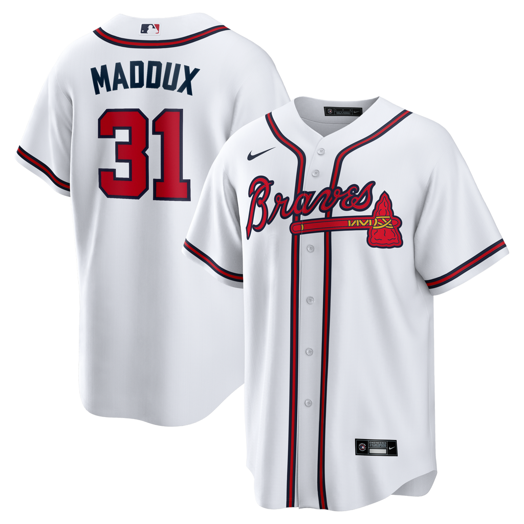 Atlanta Braves Greg Maddux Nike White Home Retired Player Replica Jersey