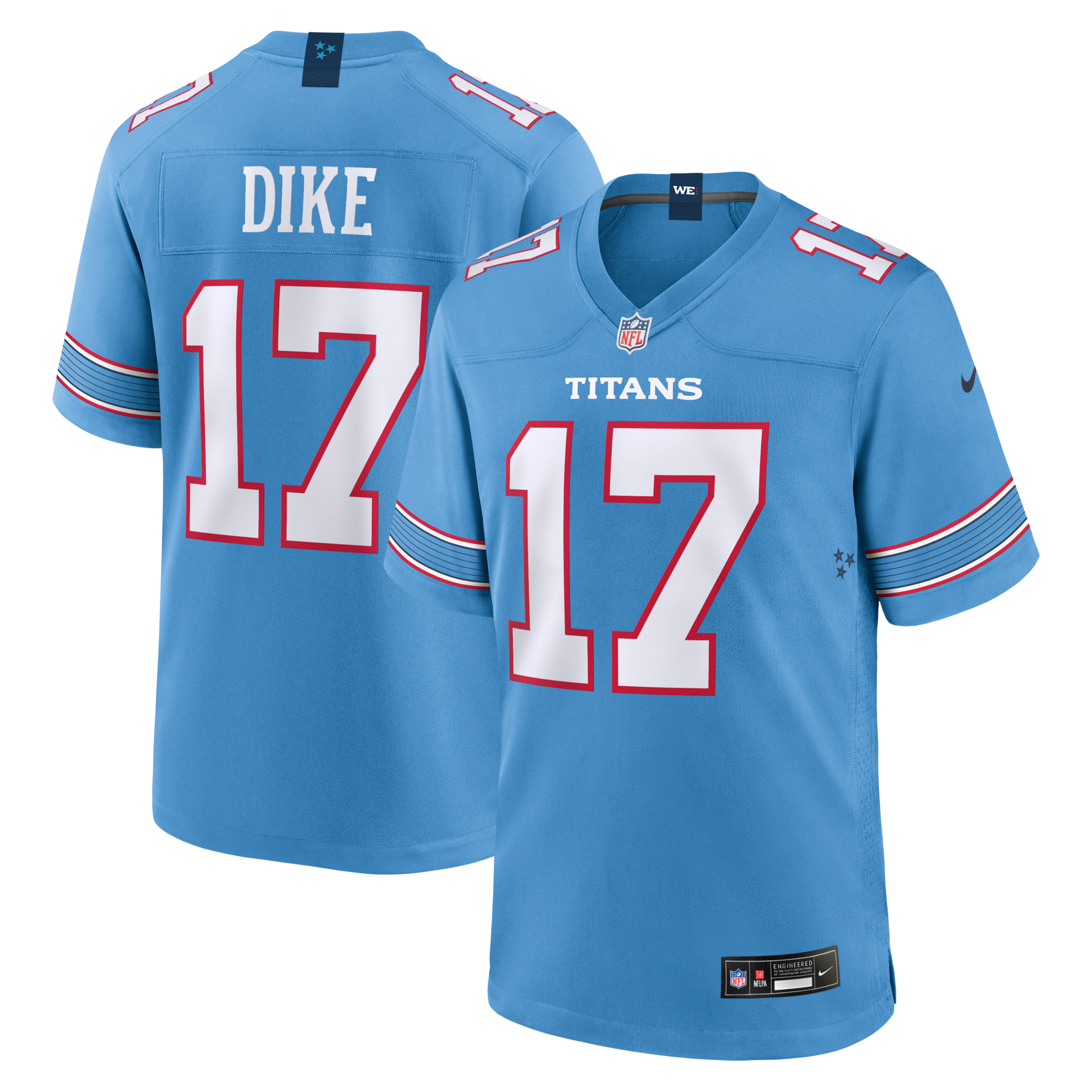 Tennessee Titans Chimere Dike Nike Light Blue Team Game Jersey