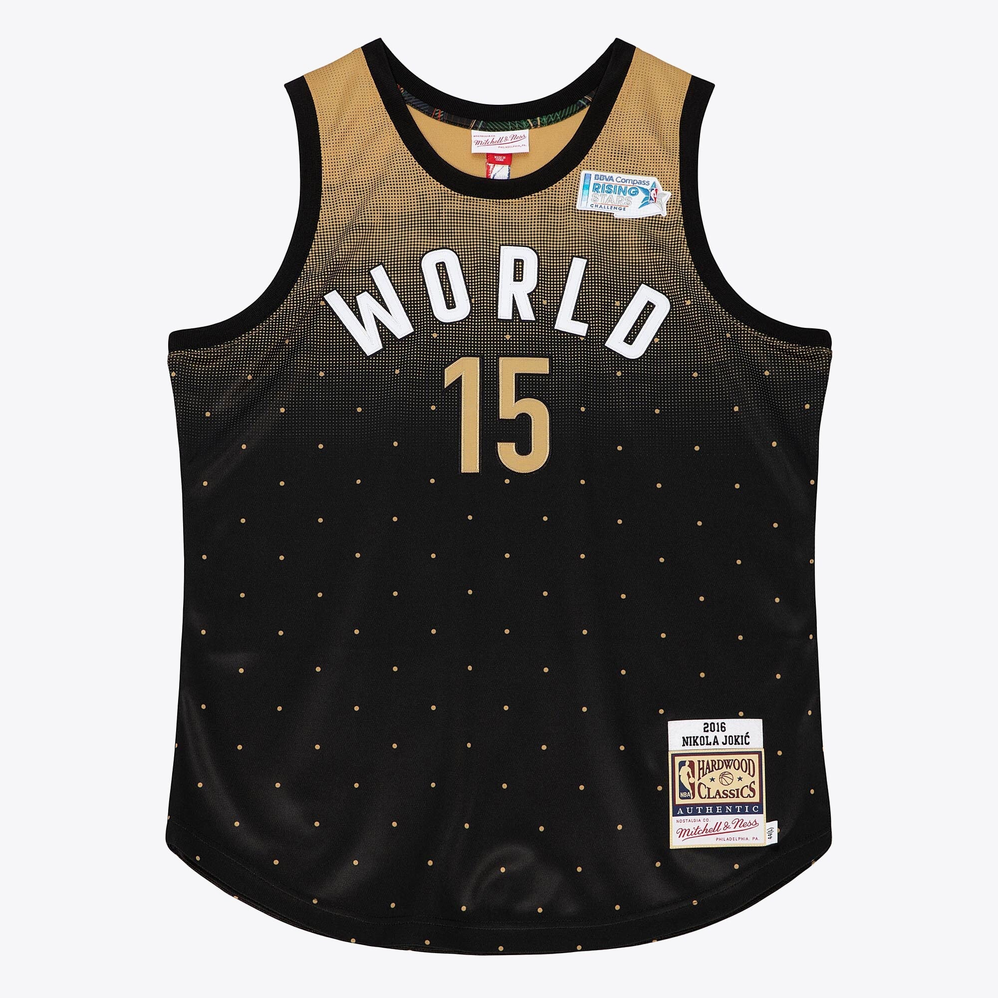 NBA Mitchell & Ness Nikola Jokic 2016 World Authentic Jersey All-Star - Black/Gold
