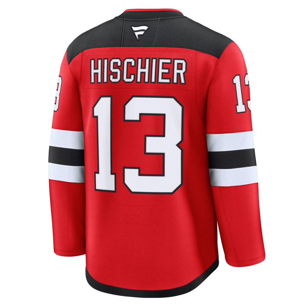 New Jersey Devils Nico Hischier Fanatics Red Home Premium Jersey