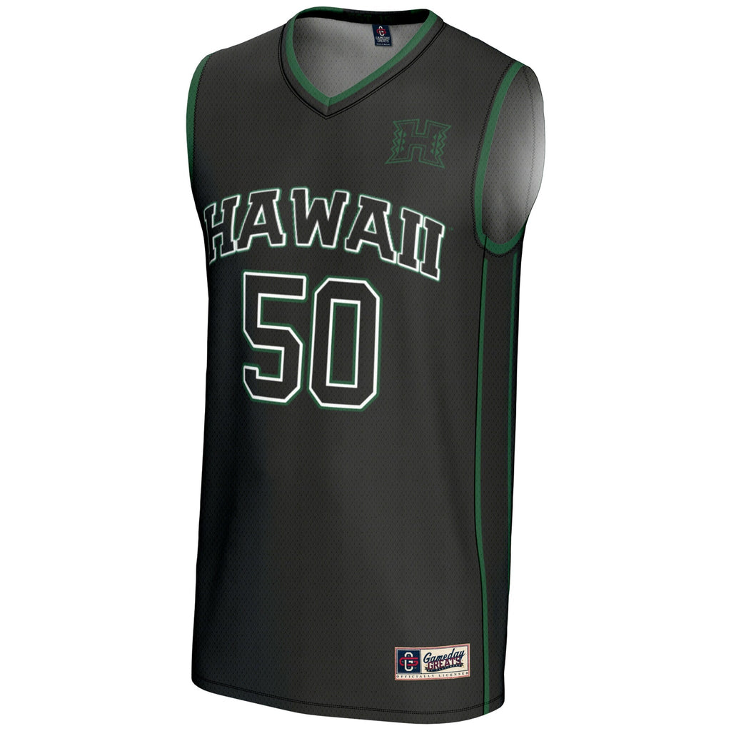 GameDay Greats #50 Black Hawaii Rainbow Warriors Lightweight Basketball Jersey