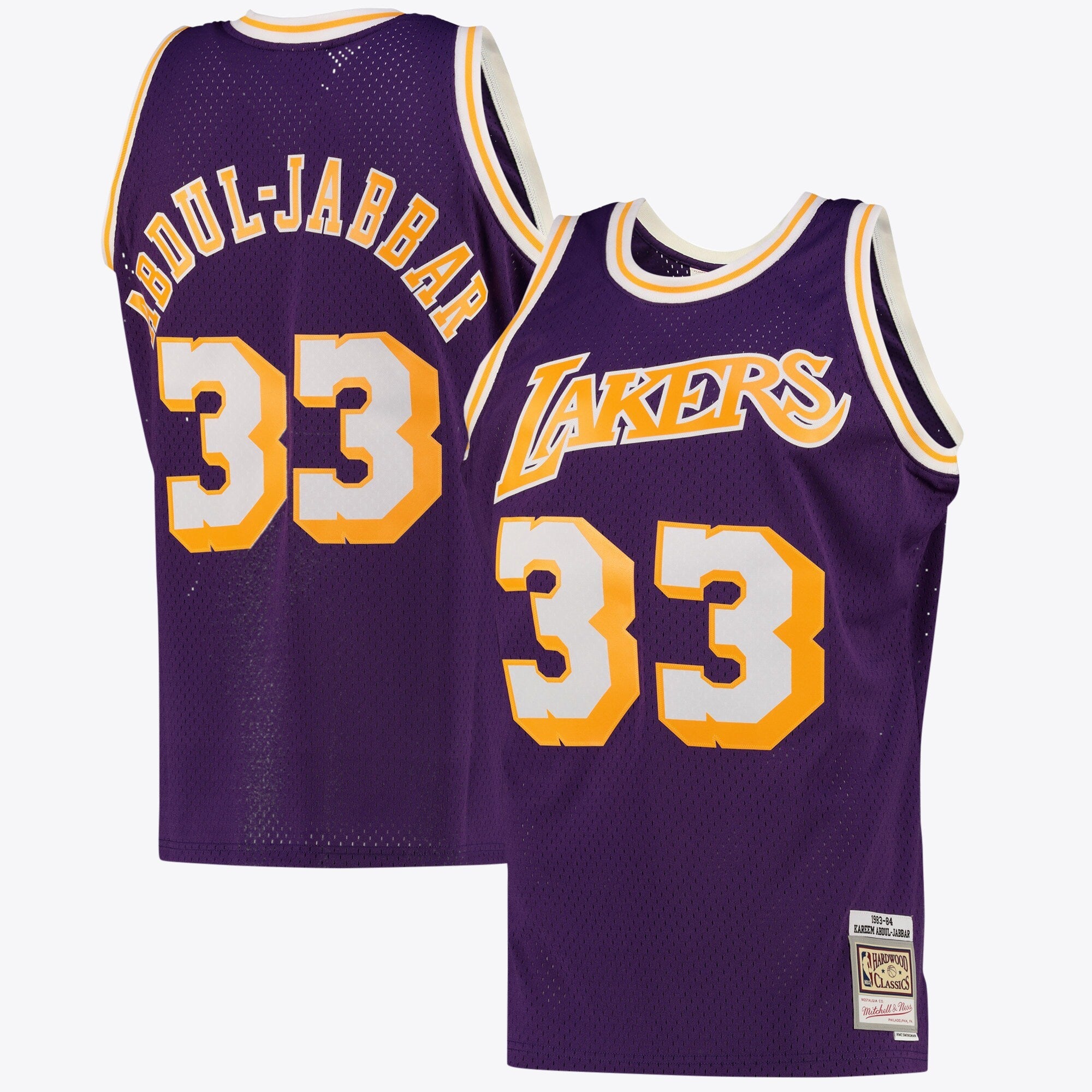 Los Angeles Lakers Kareem Abdul-Jabbar Alternate Swingman Jersey By Mitchell & Ness - Purple -