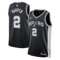 San Antonio Spurs Nike Icon Edition Swingman Jersey NBA 2025 First Round Draft Pick - Black - Dylan Harper