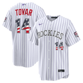 Fourth of July Colorado Rockies Ezequiel Tovar Nike White USA 250 Stadium Jersey
