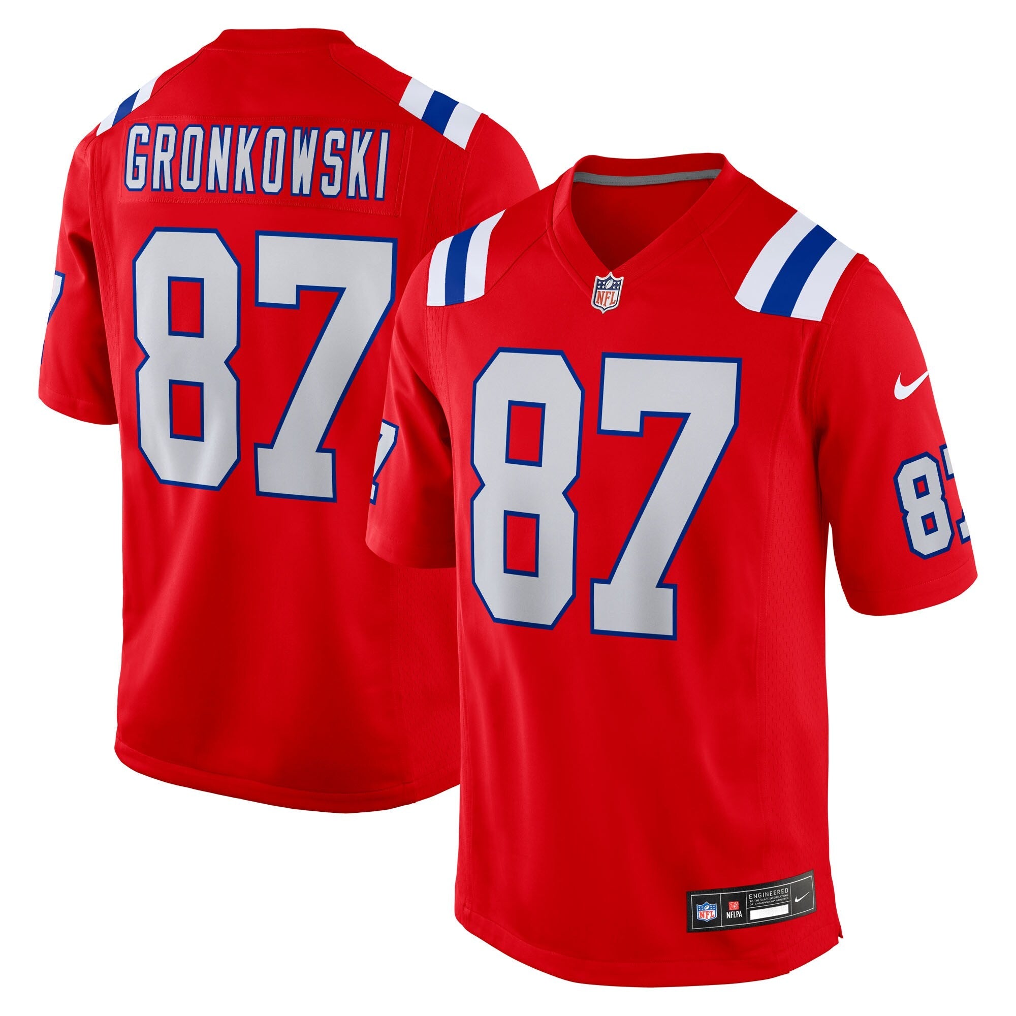 New England Patriots Rob Gronkowski Nike Red Alternate Retired Player Game Jersey