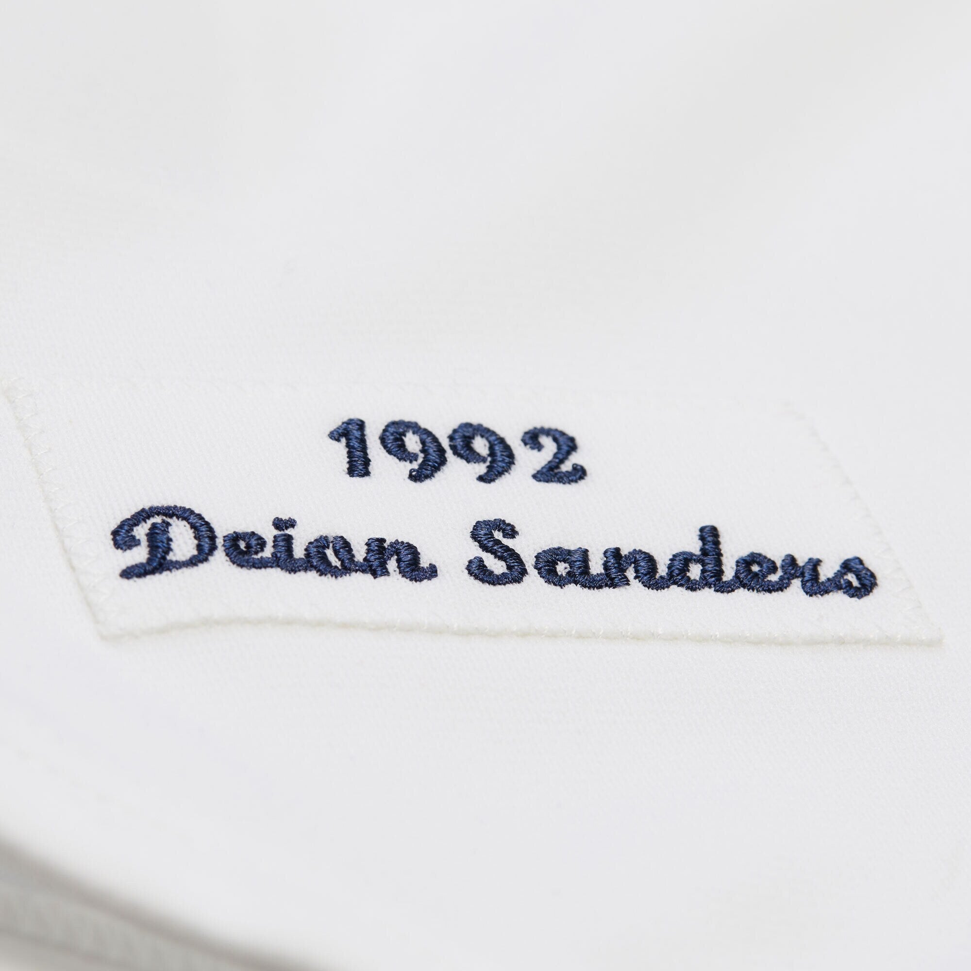 Atlanta Braves Deion Sanders Mitchell & Ness White Cooperstown Collection 1992 Authentic Jersey