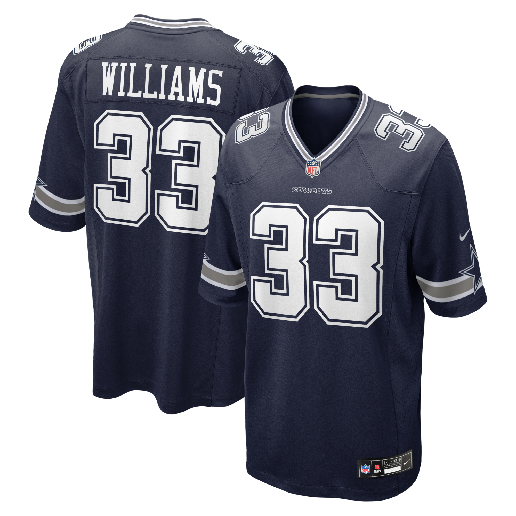Dallas Cowboys Javonte Williams Nike Navy Team Game Jersey