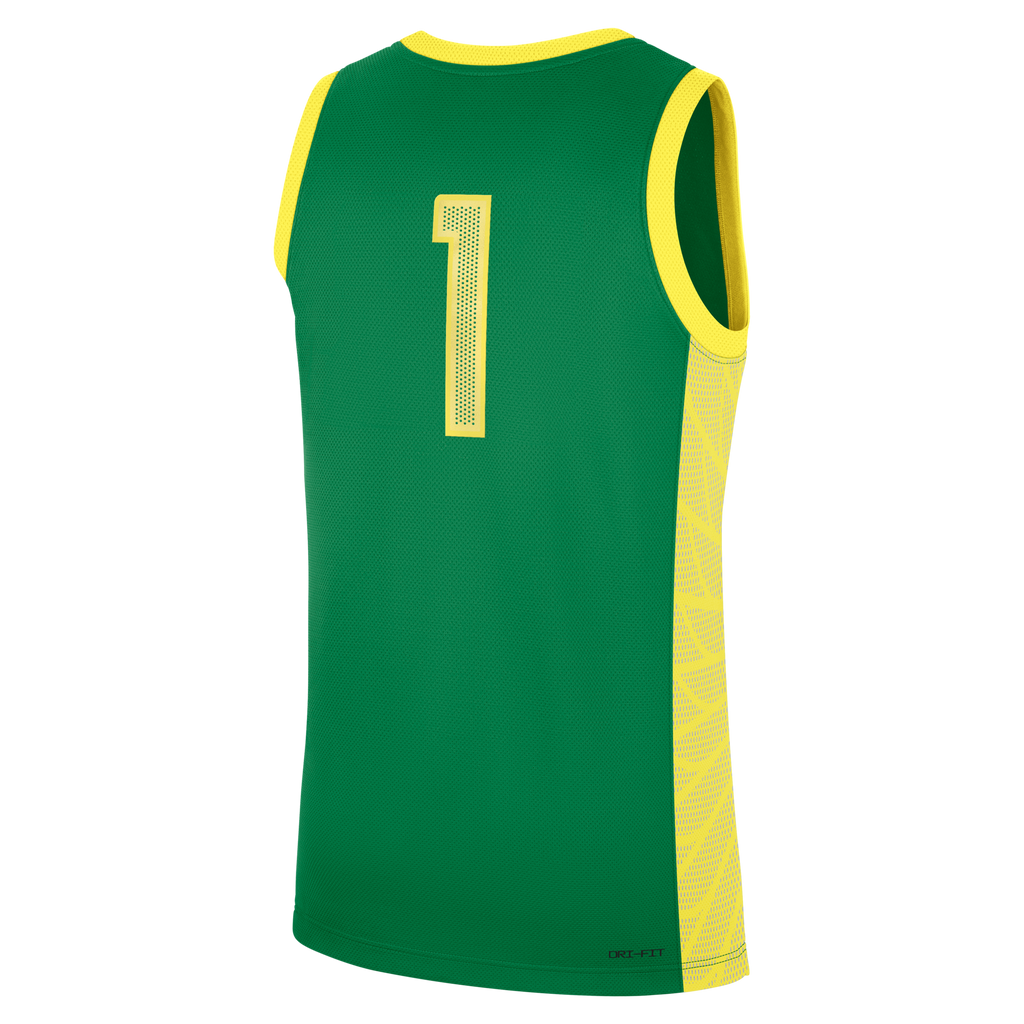 Nike Green Oregon Ducks #1 Road Replica Basketball Jersey