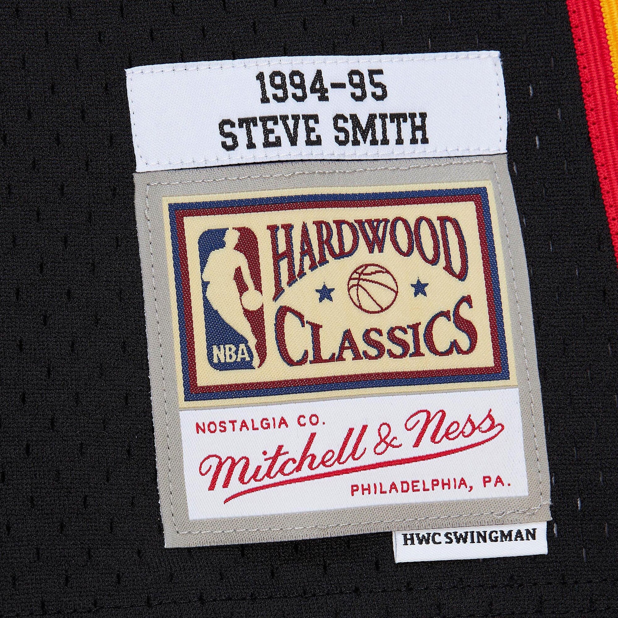 Atlanta Hawks Mitchell & Ness Steve Smith 1994 Dark Authentic Jersey - Black