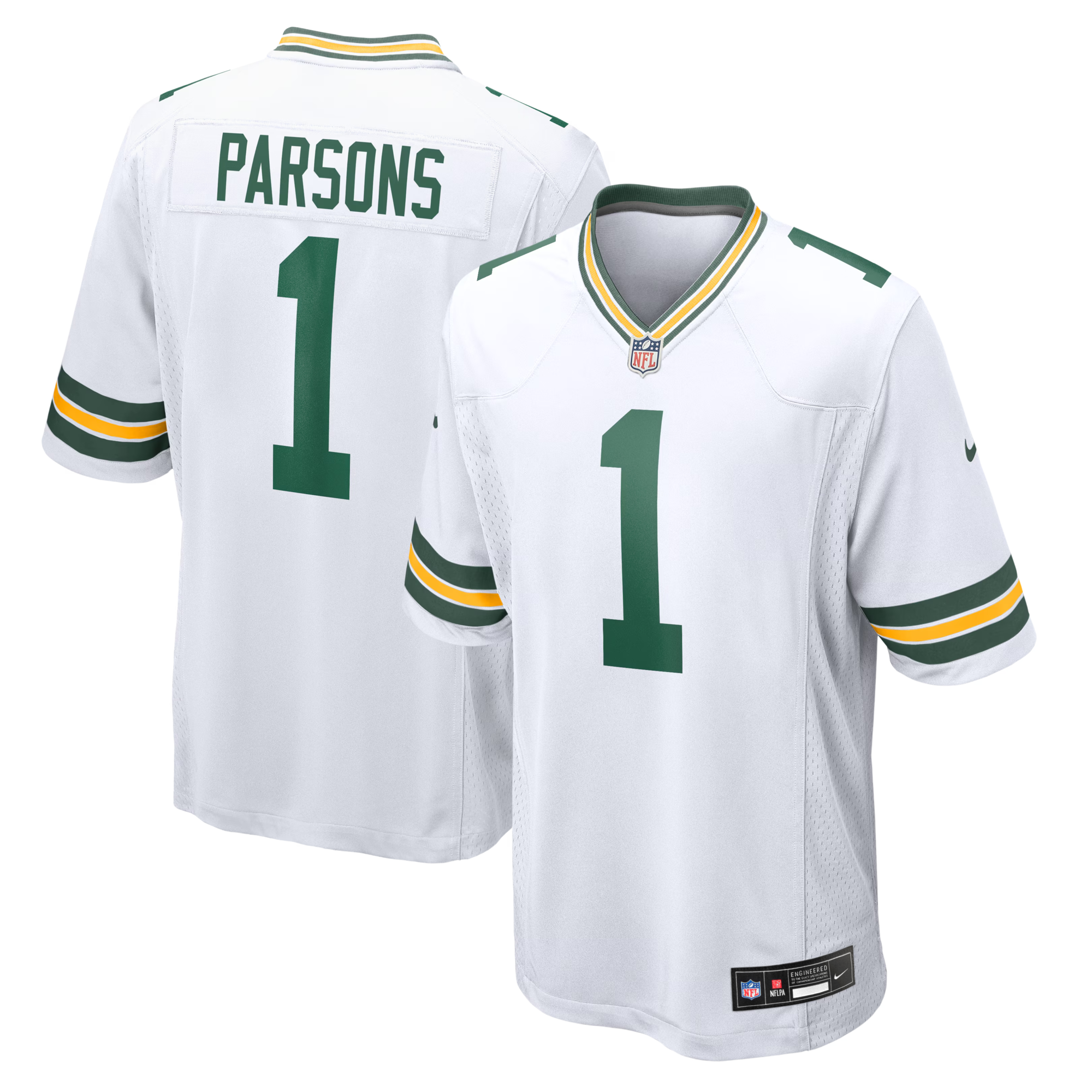Green Bay Packers Micah Parsons Nike White Game Player Jersey