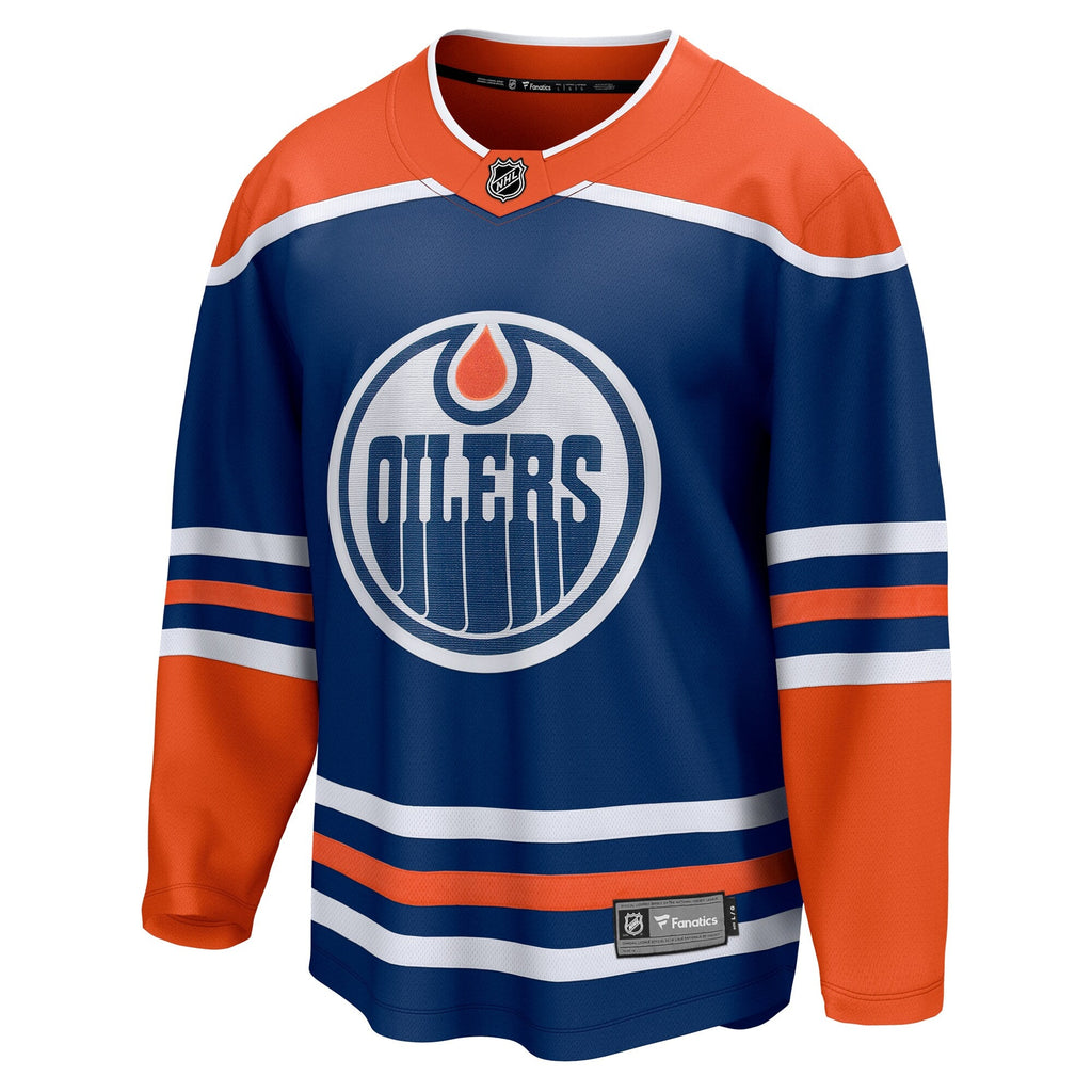 Edmonton Oilers Fanatics Royal Home Breakaway Blank Jersey