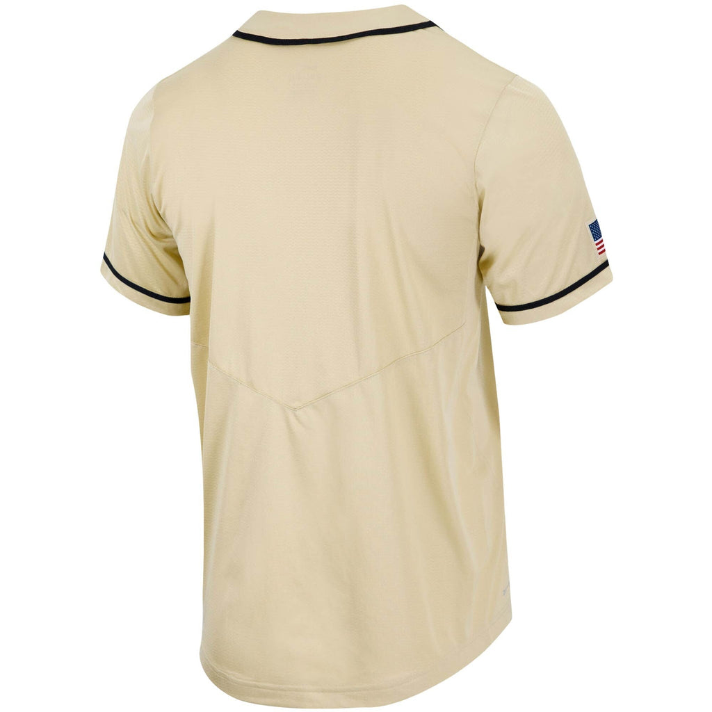 Nike Gold Army Black Knights Replica Full-Button Baseball Jersey