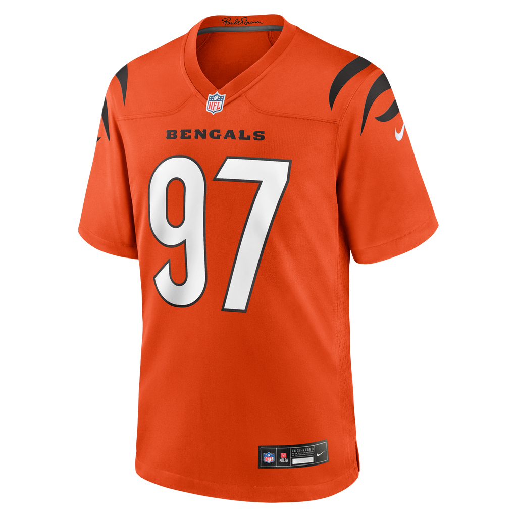 Cincinnati Bengals Dexter Lawrence II Nike Orange Game Jersey