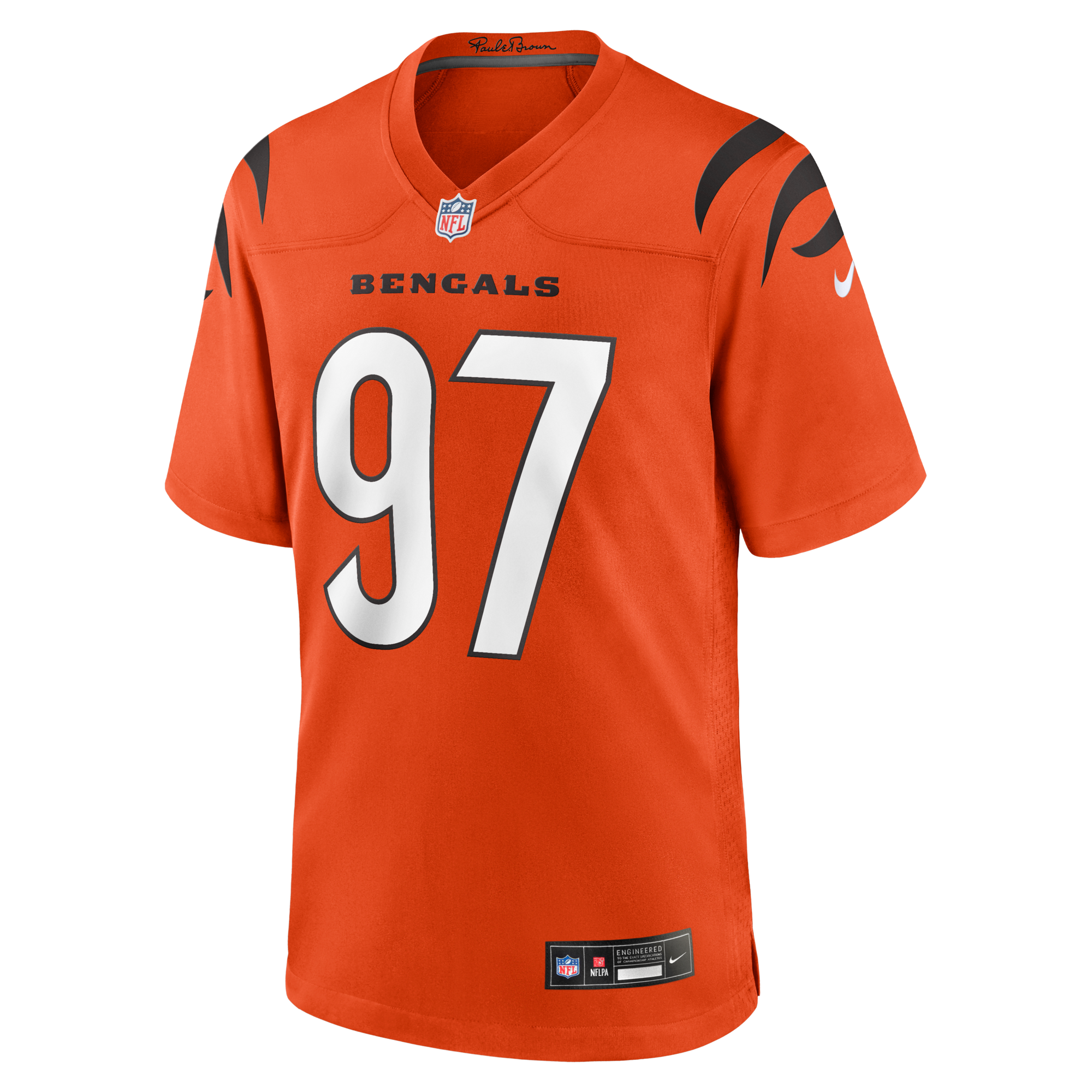 Cincinnati Bengals Dexter Lawrence II Nike Orange Game Jersey
